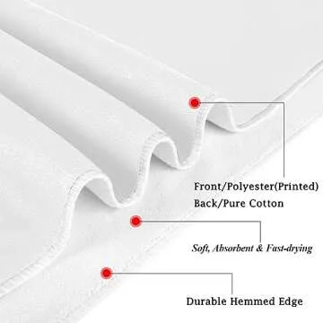 Naanle Beautiful Lavender Flower Print Elegant Soft Guest Hand Towels for Bathroom, Hotel, Gym and Spa (16 x 30 Inches,Violet White)