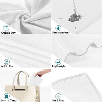 Naanle Beautiful Lavender Flower Print Elegant Soft Guest Hand Towels for Bathroom, Hotel, Gym and Spa (16 x 30 Inches,Violet White)