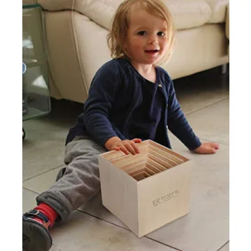 TOWO Sturdy Wooden Stacking Boxes for Creative Learning