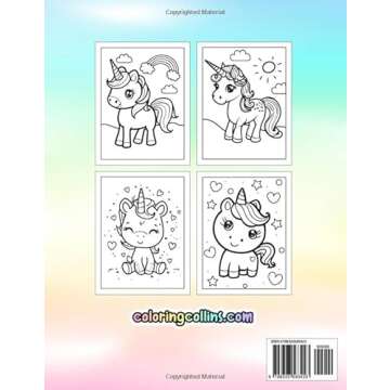 Unicorn Coloring Book | Ages 4-8 | 52 Pages | Magical and Creative Coloring Book for Kids
