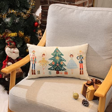 Merry Christmas Nutcracker Pillow Cover for Holidays
