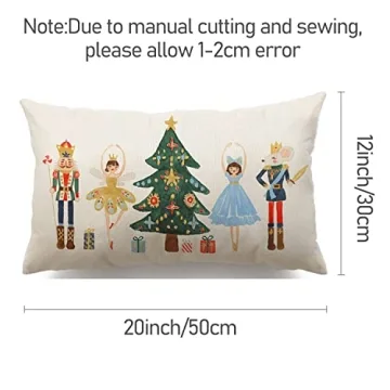 Merry Christmas Nutcracker Pillow Cover for Holidays