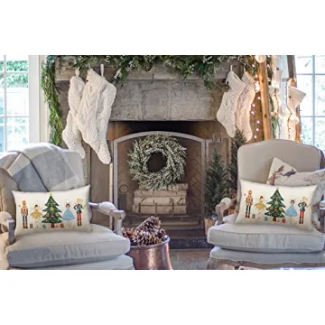 Merry Christmas Nutcracker Pillow Cover for Holidays