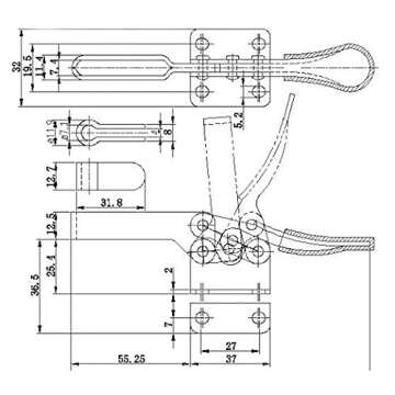 XRPAOWA Toggle Clamp 201B Heavy Duty 198Lbs Capacity