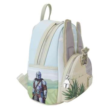 Loungefly The Mandalorian Grogu Stone Glow in the Dark Mini-Backpack, Amazon Exclusive