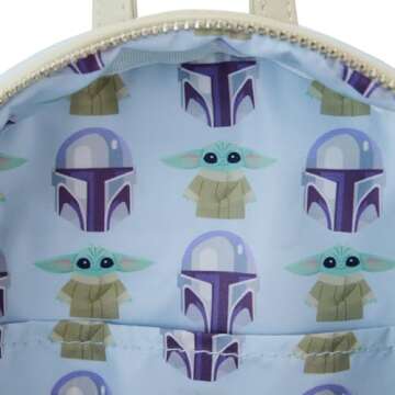 Loungefly The Mandalorian Grogu Stone Glow in the Dark Mini-Backpack, Amazon Exclusive