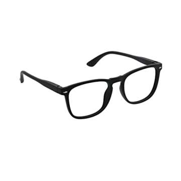 Peepers by PeeperSpecs unisex adult Dylan Focus Blue Light Filtering Reading Glasses, Black, 53 mm U...