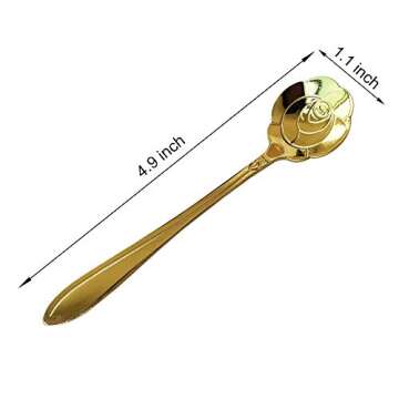 Stainless Steel Flower Coffee Spoon Set, LEIHEFA 8 Pcs Creative Tea Spoon,Stirring Spoon, Ice Tea Sp...