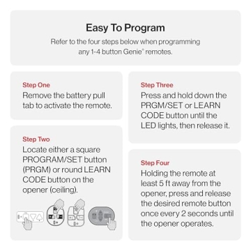 Genie G1T Single Button Remote for Garage Doors - Reliable Access