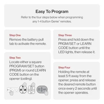 Genie G1T Single Button Remote for Garage Doors - Reliable Access