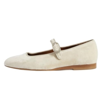 Pazzion Women Cute Closed Round Toe Mary Janes Comfortable Strap Buckled Ballet Flats Vintage Dance ...