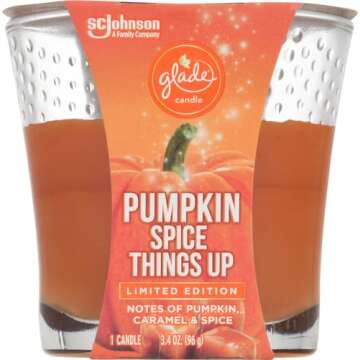 Glade Pumpkin Spice Things Up Candle Jar - Limited Edition Fall Fragrance