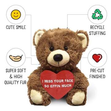 I Miss Your Face Plush Gift Teddy Bear - Funny & Cute
