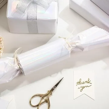 Homeral Metallic Wrapping Paper Roll - 81.8sq.ft. White for All Occasions