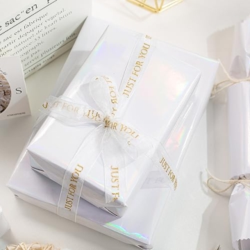 Homeral Metallic Wrapping Paper Roll - 81.8sq.ft. White for All Occasions