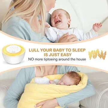 Vanzon White Noise Machine - Sound Machine with Baby for Sleeping & Relaxation, 36 Soothing High Fidelity Nature Sounds, Portable Sleep Sound Therapy for Home, Office or Travel - for Kids and Adults
