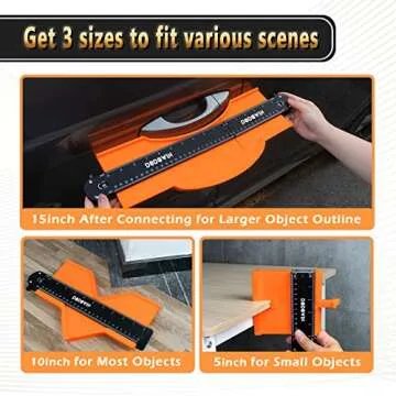 dodowin Connectable Contour Gauge 10+5inch, Mens Valentines Day Gifts for Men Dad Him Husband,for Adult Men, Super Gauge Outline Shape Tool, Woodworking Tools, Birthday Gifts Ideas