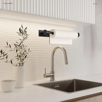 FISHCLOUD Paper Towel Holder Wall Mount - Self Adhesive No Drill or Drilling, SUS304 Stainless Steel...