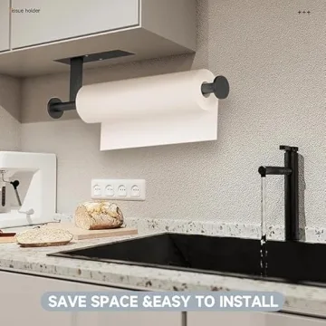 FISHCLOUD Wall Mount Paper Towel Holder - Easy Install At Home