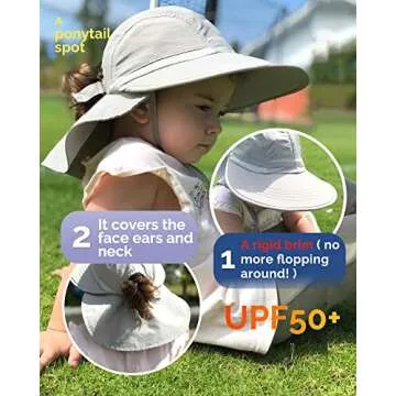 Camptrace Toddler Sun Hat - Adjustable UV Protection