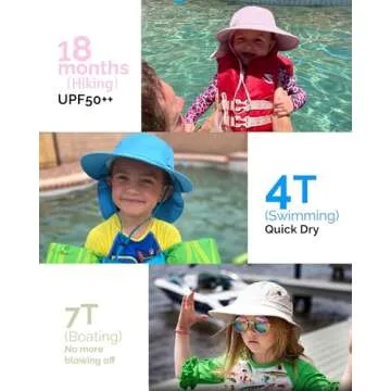 Camptrace Toddler Sun Hat - Adjustable UV Protection