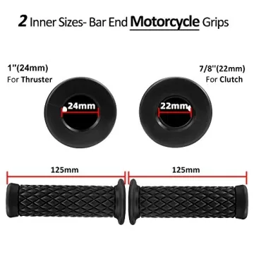 Surpassme Motorcycle Grips for Comfort and Control in Black