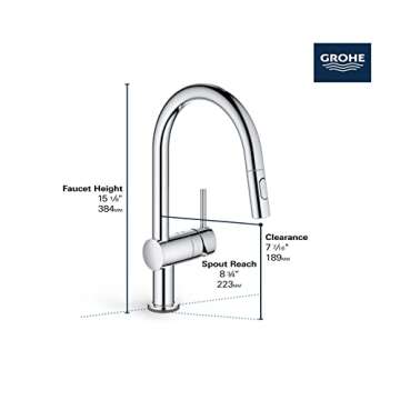GROHE 31359002 Minta Touchless Pull-Down Kitchen Faucet Chrome