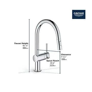 GROHE 31359002 Minta Touchless Pull-Down Kitchen Faucet Chrome