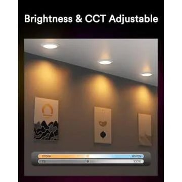 Lumary Smart Flush Mount Lights 5/6 Inch Smart WiFi Recessed Ceiling Lights, RGBWW Color Changing Dimmable LED Disk Light, LED Surface Mount Can Lights Compatible with Alexa/Google Assistant-4Pack