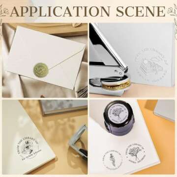 HJX Personalized Book Embosser - Custom Library Stamp