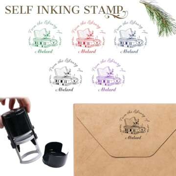 HJX Personalized Book Embosser - Custom Library Stamp