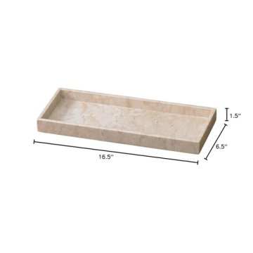 Natural Champagne Marble Vanity Tray for Stylish Organization