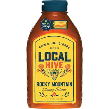 Local Hive Rocky Mountain Raw Unfiltered Honey - Pure & Natural 32oz