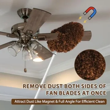 Ceiling Fan Cleaner Duster Adjustable Reach 13 to 50 Inch