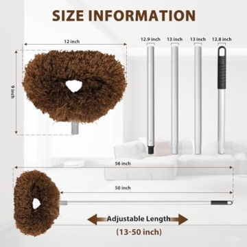 Ceiling Fan Cleaner Duster Adjustable Reach 13 to 50 Inch