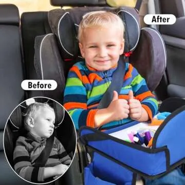 WENRENER Kids Travel Tray, Travel Tray For Kids Car Seat, Toddler Road Trip Essentials With Drawing ...