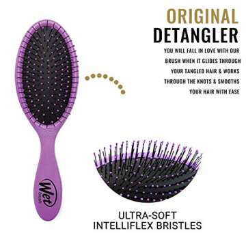 Wet Brush Detangling Hair Brush - Purple - 2 Pack Detangler - Comb for Women, Men & Kids - Wet or Dr...