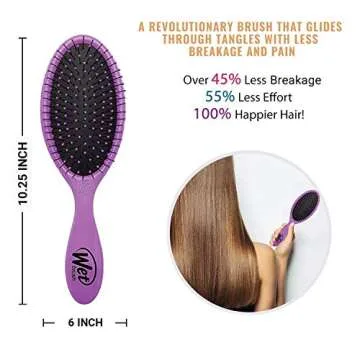 Wet Brush Detangling Hair Brush - Purple - 2 Pack Detangler - Comb for Women, Men & Kids - Wet or Dry – Removes Knots and Tangles, Best for Natural, Straight, Thick & Curly Hair – Pain Free