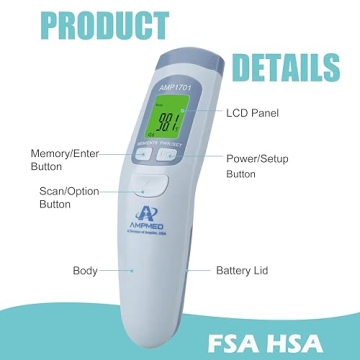 Amplim Non-Contact Forehead Thermometer for Accurate Readings