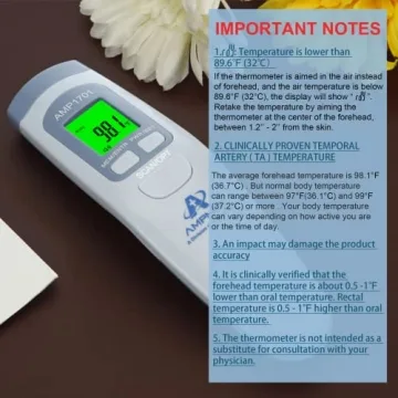 Amplim Non-Contact Forehead Thermometer for Accurate Readings