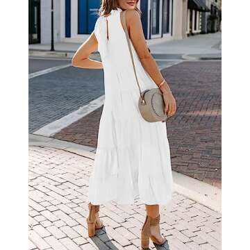 HAEOF Women’s Halter Maxi Dress - Perfect for Summer Events