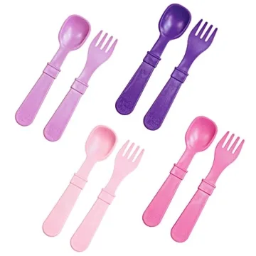 Re-Play USA Toddler Utensils Set - 8 Pack, Durable & Eco-Friendly