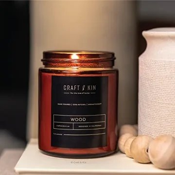 Premium Wood Candle | Natural Soy & Long Lasting Aroma