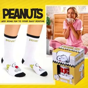 Snoopy Mug & Socks Gift Set for Women and Teens