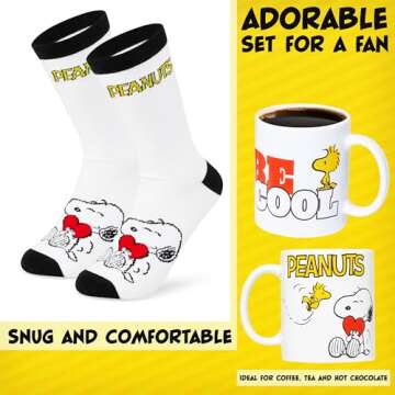 Snoopy Mug & Socks Gift Set for Women and Teens