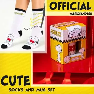 Snoopy Mug & Socks Gift Set for Women and Teens