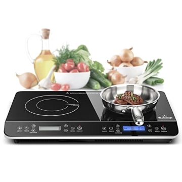 Duxtop 1800W Double Induction Cooktop - Fast, Safe & Portable