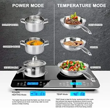 Duxtop 1800W Double Induction Cooktop Fast Safe Portable