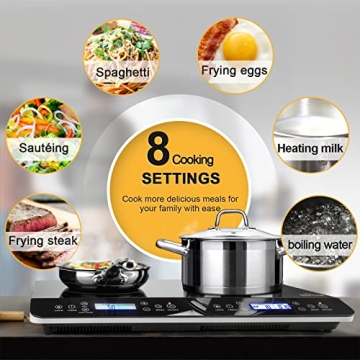 Duxtop 1800W Double Induction Cooktop Fast Safe Portable