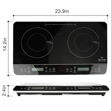 Duxtop 1800W Double Induction Cooktop Fast Safe Portable